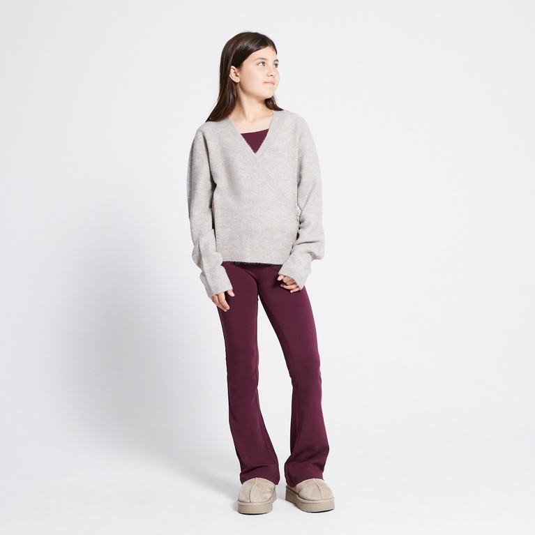 Basic Flare tights "Malva star" Light Burgundy